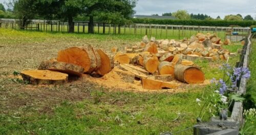 Would a chainsaw overheat cutting up all this wood?