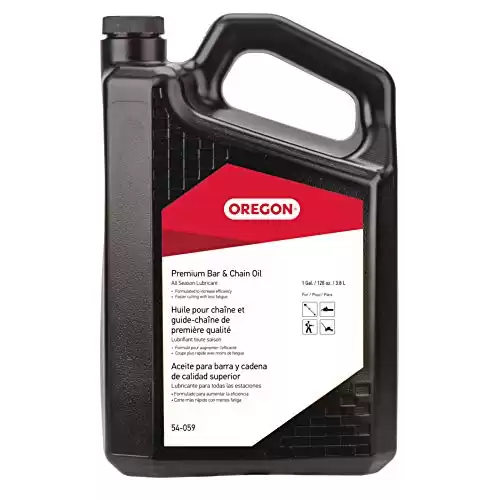 Oregon 54-059 Premium Bar and Chain Oil and Lubricant for Chainsaws, 1 Gallon Bottle (128 fl.oz / 4500 ml)