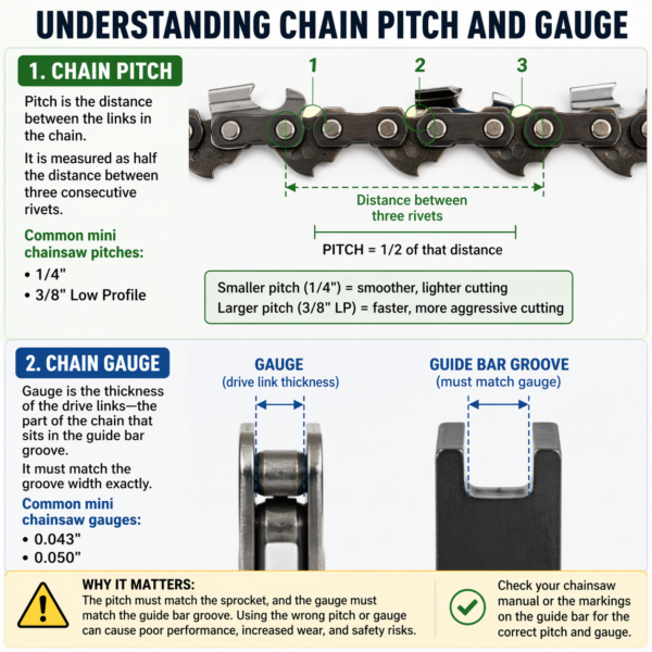 chain pitch and scale